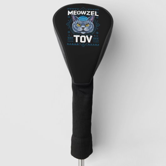 Poeszel Tov Hanukkah Joodse Kattenfeestdag Golfheadcover (Voorkant)