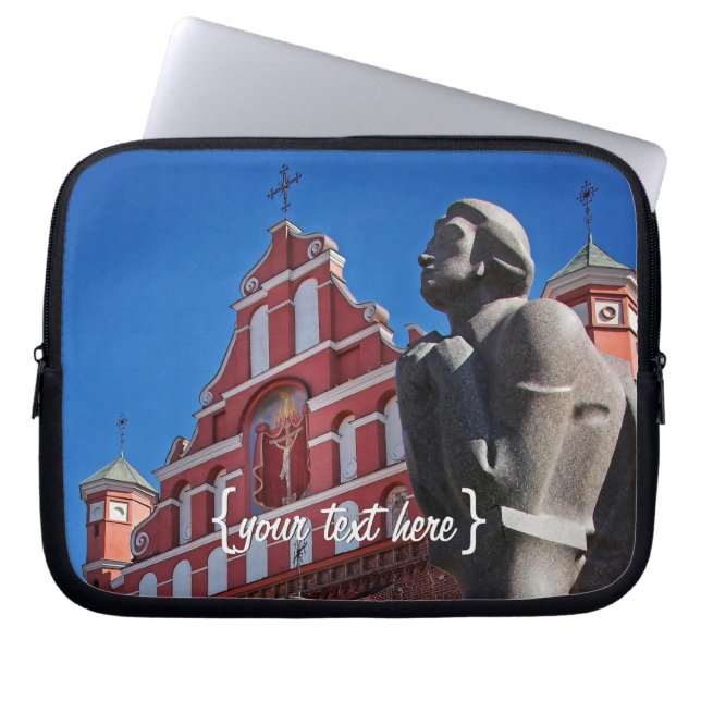 Poet Adomas Mickevicius, Vilnius Laptop Sleeve (Voorkant)