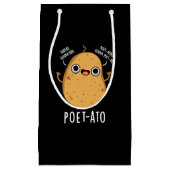 Poet-ato Funny Veggie Potato Pun Dark BG Klein Cadeauzakje (Voorkant)
