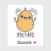 Poet-ato Funny Veggie Potato Pun Sticker (Vel)