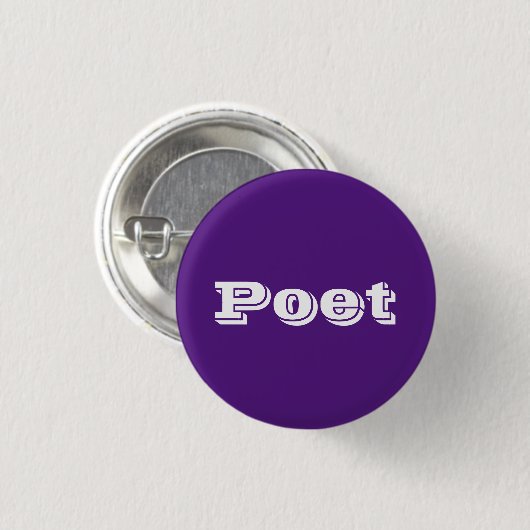 Poet Bade paars Ronde Button 3,2 Cm (Voorkant /achterkant)