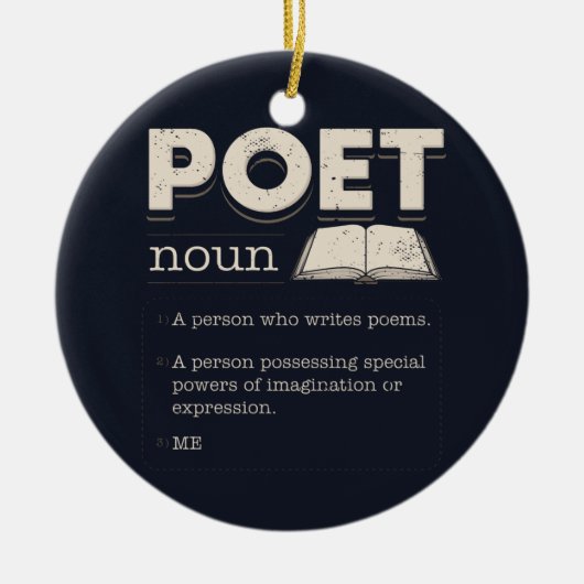 Poet Definition Funny Laureate Novelty Keramisch Ornament (Voorkant)