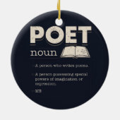 Poet Definition Funny Laureate Novelty Keramisch Ornament (Achterkant)