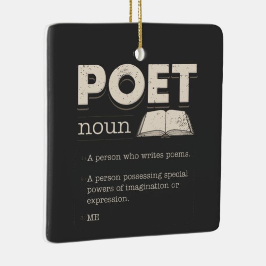 Poet Definition Funny Laureate Novelty Keramisch Ornament (Rechts)