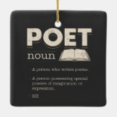 Poet Definition Funny Laureate Novelty Keramisch Ornament (Achterkant)