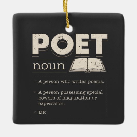 Poet Definition Funny Laureate Novelty Keramisch Ornament (Voorkant)