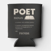 Poet Definition Gag Funny Poetry Writer Novelty Blikjeskoeler (Voorkant)