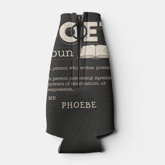 Poet Definition Gag Grappige Poëzie Schrijver Gag Flesjeskoeler (Achterkant)