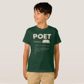 Poet Definition Grappige Laureate Novelty Gag T-shirt (Voorkant volledig)