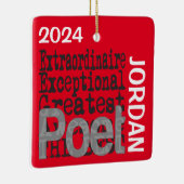 Poet Extraordinaire CUSTOM Keramisch Ornament (Rechts)
