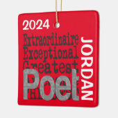 Poet Extraordinaire CUSTOM Keramisch Ornament (Links)