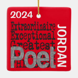 Poet Extraordinaire CUSTOM Keramisch Ornament