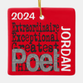 Poet Extraordinaire CUSTOM Keramisch Ornament (Voorkant)