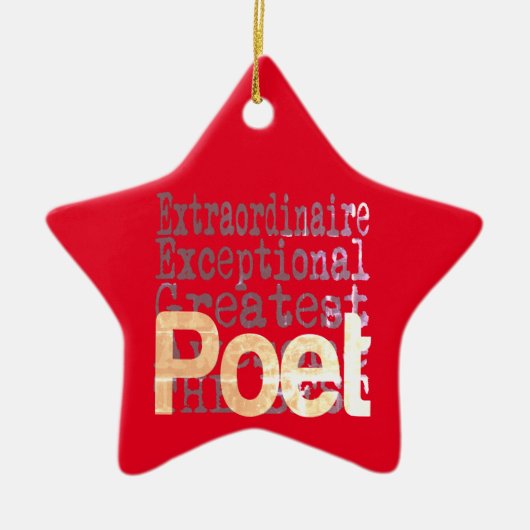 Poet Extraordinaire Keramisch Ornament (Voorkant)