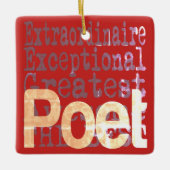 Poet Extraordinaire Keramisch Ornament (Voorkant)