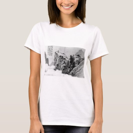 "Poet on a Mountaintop" - Shen Zhou T-shirt (Voorkant)
