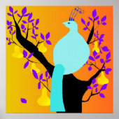 Poet Partridge in een gerangschikte zwarte peerboo Poster (Voorkant)