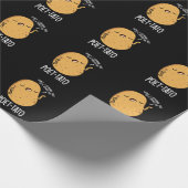 Poet-tato Funny Potato Pun Dark BG Cadeaupapier (Hoek)