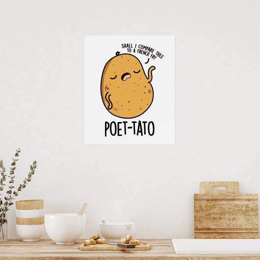 Poet-tato Funny Potato Pun Poster (Keuken)