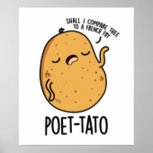 Poet-tato Funny Potato Pun Poster (Voorkant)