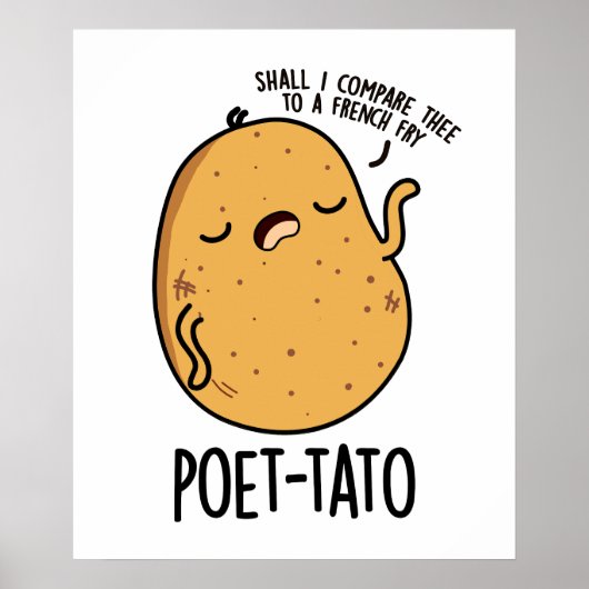 Poet-tato Funny Potato Pun Poster (Voorkant)