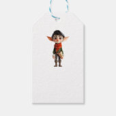 Poet Teen Christmas Elf White Gift Labels Cadeaulabel (Voorkant)