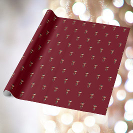 Poet Teen Kerstmis Elf Wrapping Paper Cadeaupapier