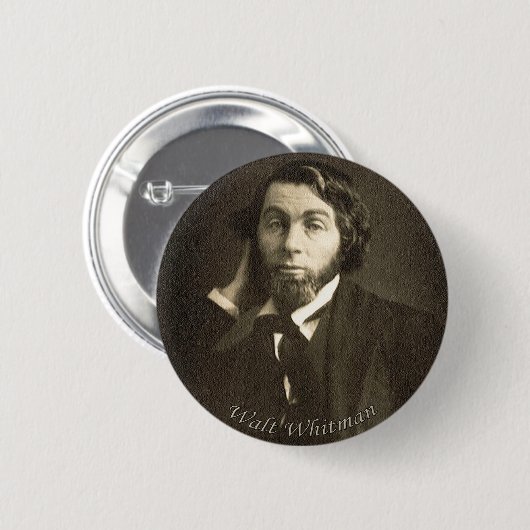Poet Walt Whitman in New Orleans Ronde Button 5,7 Cm (Voorkant /achterkant)
