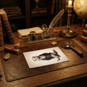 Poetcore Literary Weasel | Dark Academia Briefkaart