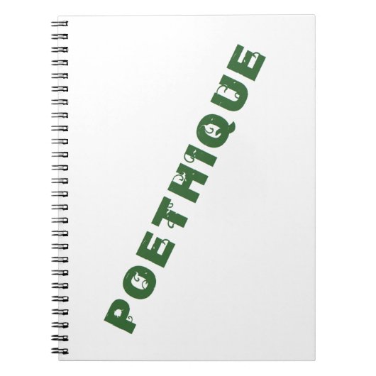 Poethiek Notitieboek (Voorkant)