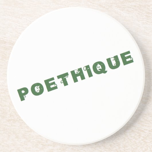 Poethiek Zandsteen Onderzetter (Voorkant)