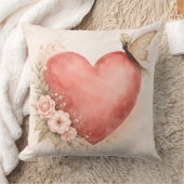 Poetic Butterfly Form - Heart Square Cushion Kussen (Deken)