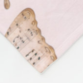 Poetic Butterfly Form Pink Fleece Deken (Hoek)