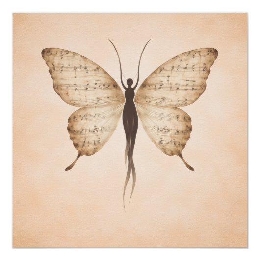 Poetic Butterfly Form Poster (Voorkant)