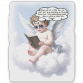 Poetic Cherub Wisdom Sticker (Voorkant)
