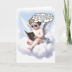 Poetic Cherub Wisdom Wenskaart Bedankkaart