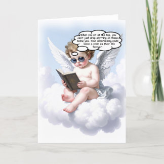 Poetic Cherub Wisdom Wenskaart Bedankkaart