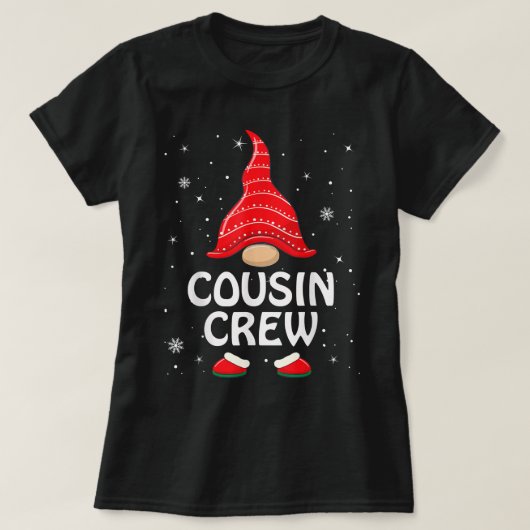 Poetic Cousin Crew Gnome Matching Family Group Chr T-shirt (Design voorkant)