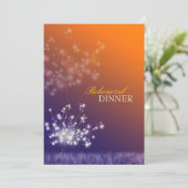 Poetic Dandelions Wedding Rehearsal Dinner Kaart (Staand voorkant)