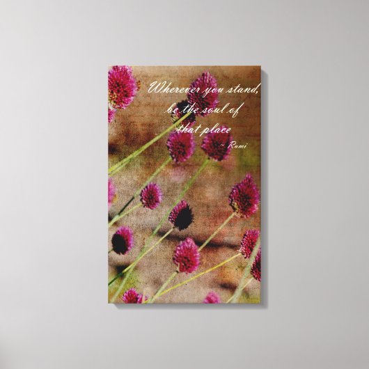 Poetic Pink Floral Canvas Afdruk (Voorkant)