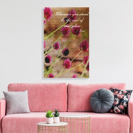 Poetic Pink Floral Canvas Afdruk (Insitu (Woonkamer))