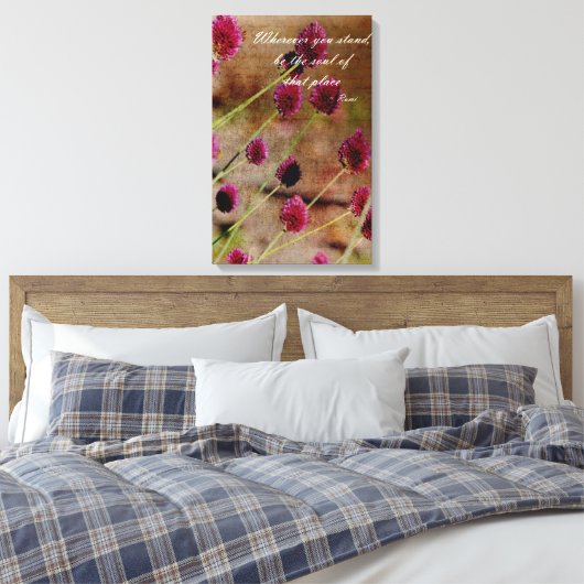 Poetic Pink Floral Canvas Afdruk (Insitu (Slaapkamer))