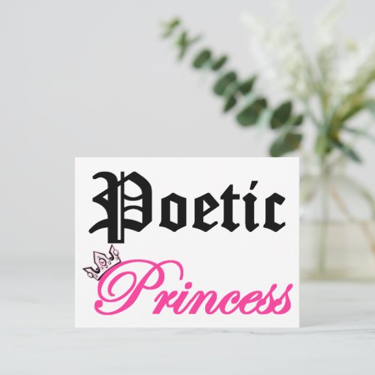 Poetic Princess Briefkaart (Staand voorkant)