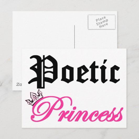 Poetic Princess Briefkaart (Voorkant / Achterkant)