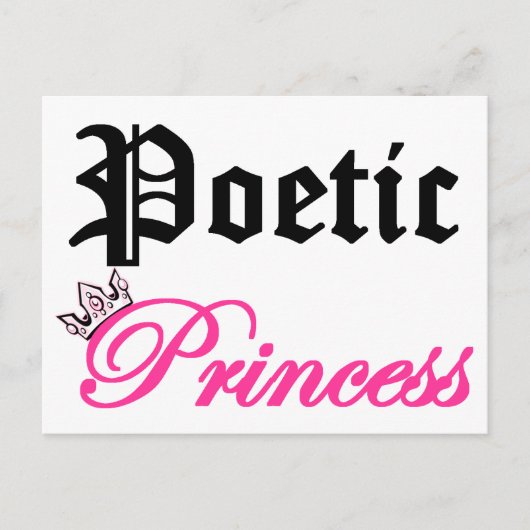 Poetic Princess Briefkaart (Voorkant)