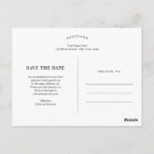 Poetic Script Wedding Save the Date Briefkaart (Achterkant)