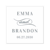 Poetic Script Wedding Self-Inking Stamp Zelfinktende Stempel (Design)