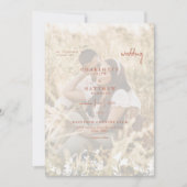 Poetic Spring Foto Terracotta Wedding Invitation Kaart (Voorkant)