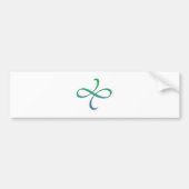 Poetica Flourish (blauw-groen) Bumpersticker (Voorkant)