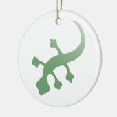 Poetica Gecko in Groen Keramisch Ornament (Links)